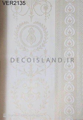 پوستر دیواری، کاغذ دیواری ورسک مدل داماسک گلدار - کد: ver2135