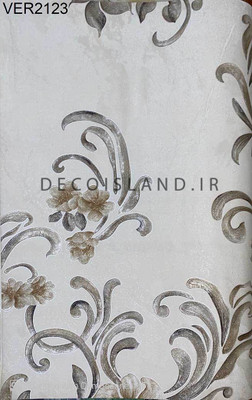 پوستر دیواری، کاغذ دیواری ورسک مدل داماسک گلدار - کد: ver2123