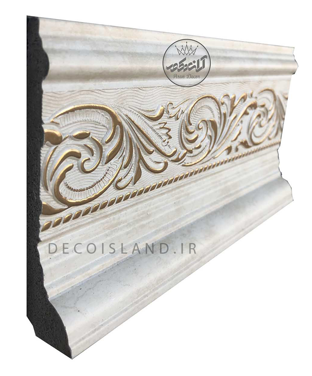 قرنیز پی وی سی 10 سانت دکوراتیو گلدار ایساتیس یزد - شاخه ی 3 متری - کد k10-e1-4pt