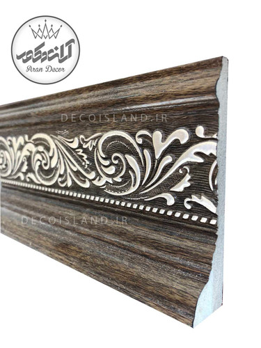 قرنیز پی وی سی 10 سانت دکوراتیو گلدار ایساتیس یزد - شاخه ی 3 متری - کد k10-e1-236t