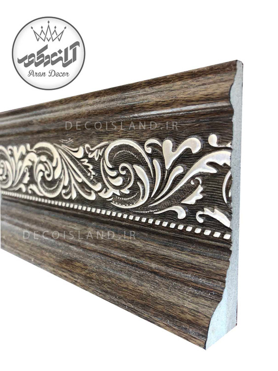 قرنیز پی وی سی 10 سانت دکوراتیو گلدار ایساتیس یزد - شاخه ی 3 متری - کد k10-e1-236t