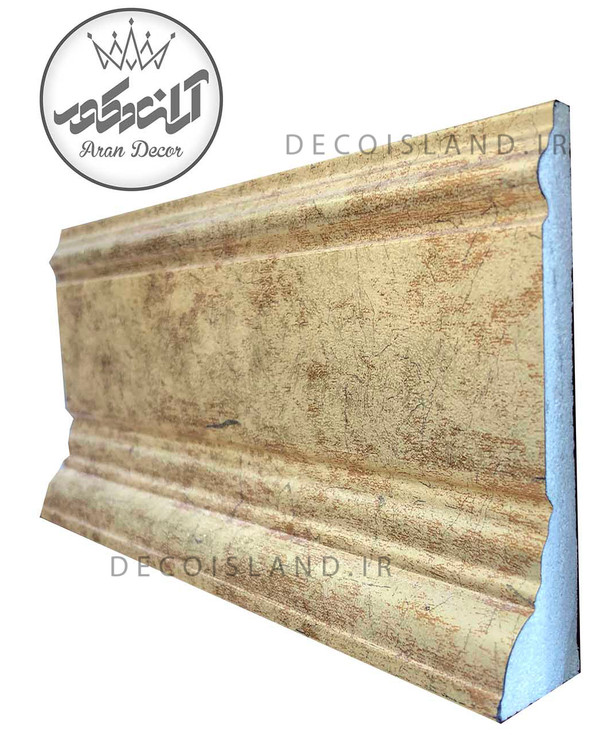 قرنیز پی وی سی 10 سانت دکوراتیو ایساتیس یزد - شاخه ی 3 متری - کد k10-s-19