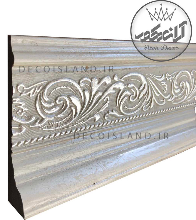 قرنیز پی وی سی 10 سانت دکوراتیو گلدار ایساتیس یزد - شاخه ی 3 متری - کد k10-e1-329n