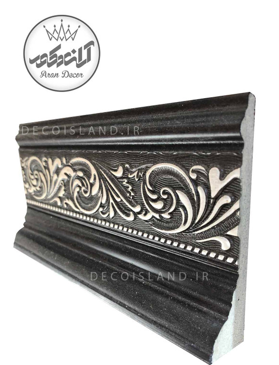 قرنیز پی وی سی 10 سانت دکوراتیو گلدار ایساتیس یزد - شاخه ی 3 متری - کد k10-e1-446t