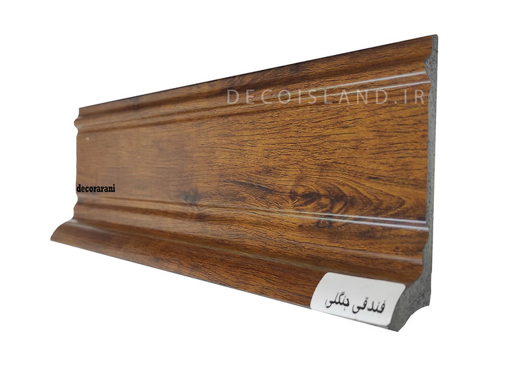 قرنیز پی وی سی 10 سانت دکوراتیو آران دکور - شاخه ی 3 متری - رنگ فندقی جنگلی