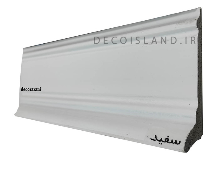 قرنیز پی وی سی 10 سانت دکوراتیو آران دکور - شاخه ی 3 متری - رنگ سفید