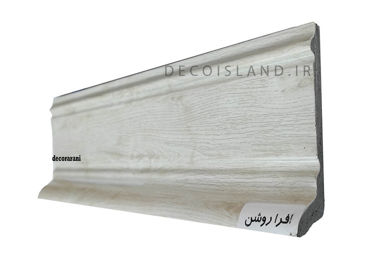 قرنیز پی وی سی 10 سانت دکوراتیو آران دکور - شاخه ی 3 متری - رنگ افرا روشن