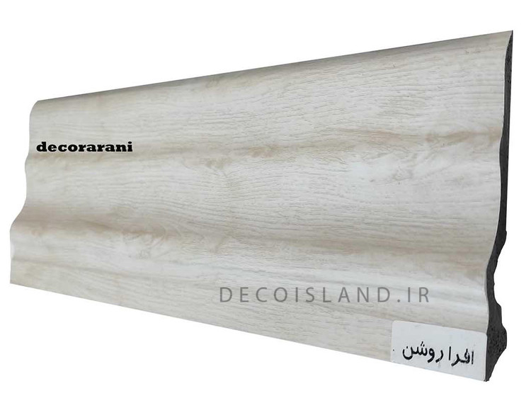 قرنیز پی وی سی 12 سانت دکوراتیو آران دکور - شاخه ی 3 متری - رنگ افرا روشن