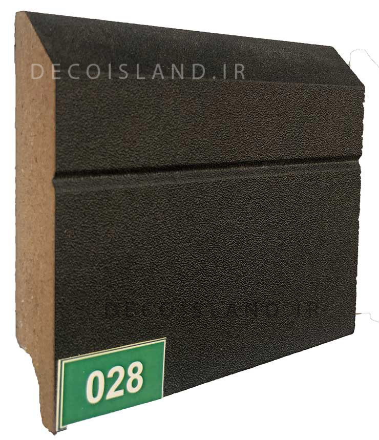 قرنیز ام دی اف 9 سانت مدرن - شاخه ی 3.6 متری - رنگ مشکی سوزنی