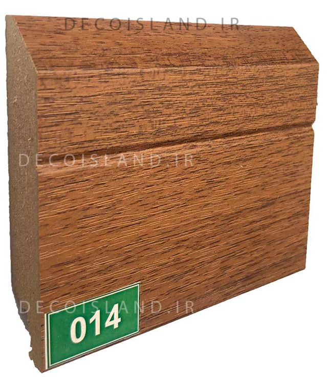 قرنیز ام دی اف 9 سانت مدرن - شاخه ی 3.6 متری - رنگ گردویی سویز