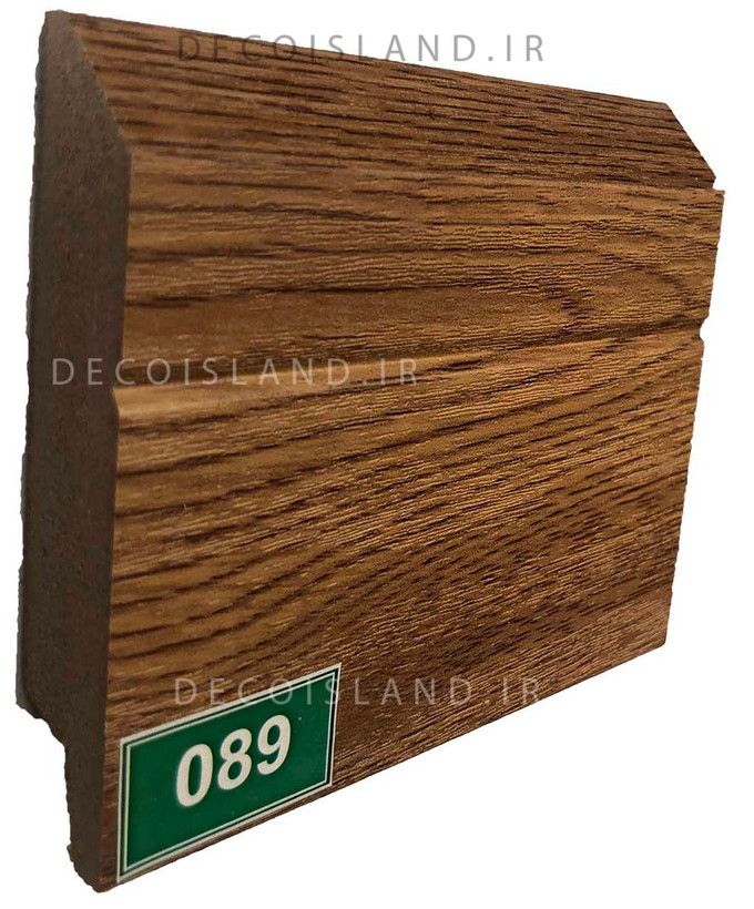 قرنیز ام دی اف 9 سانت مدرن - شاخه ی 3.6 متری - رنگ گردویی روشن