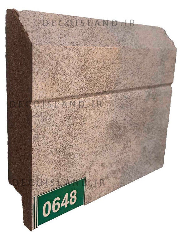 قرنیز ام دی اف 9 سانت مدرن - شاخه ی 3.6 متری - رنگ طوسی و کرم