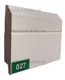 قرنیز ام دی اف 9 سانت مدرن - شاخه ی 3.6 متری - رنگ سفید صدفی