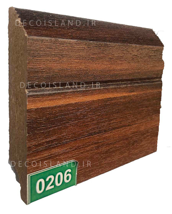 قرنیز ام دی اف 9 سانت مدرن - شاخه ی 3.6 متری - رنگ آکاژو تیره