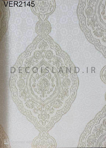 پوستر دیواری، کاغذ دیواری ورسک مدل داماسک گلدار - کد: ver2145