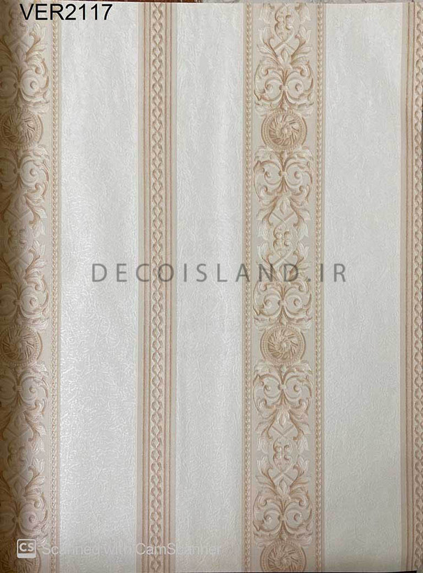 پوستر دیواری، کاغذ دیواری ورسک مدل داماسک گلدار - کد: ver2117