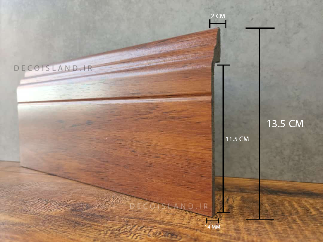 قرنیز پی وی سی 13.5 سانت کاور برند کوارت (قرنیز روی سنگ) کد 2095