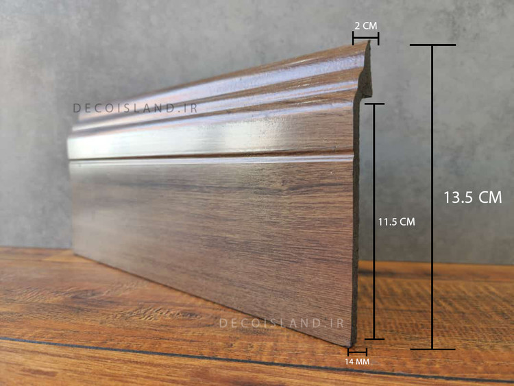 قرنیز پی وی سی 13.5 سانت کاور برند کوارت (قرنیز روی سنگ) کد 4360