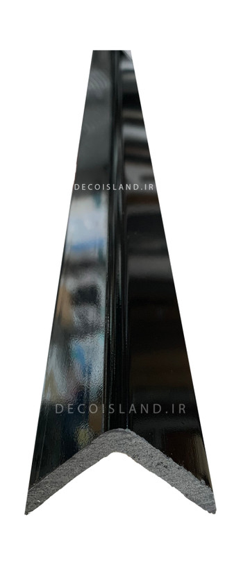 نبشی پی وی سی 4 سانتی متر تکنوپل - شاخه ی 3 متری -  کد 115 - مشکی براق