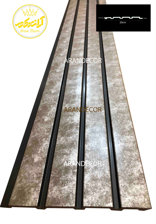 دیوارپوش ترمووال ضد آب عرض 20 سانت - رنگ: طوسی پتینه