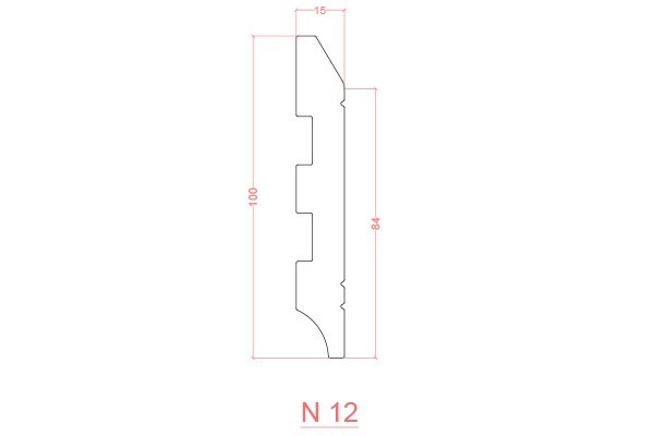 قرنیز 10 سانت  بهینا کد N12-45 رنگ کرم نسکافه ای