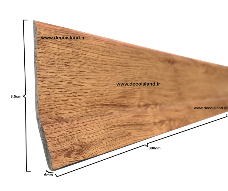 قرنیز 9 سانت pvc طرح چوب روشن