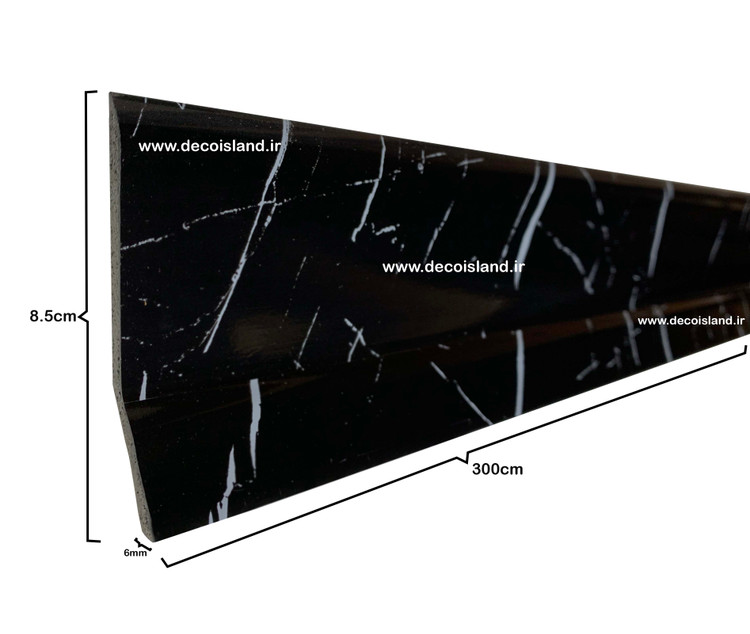 قرنیز 9 سانت pvc مشکی کلکته