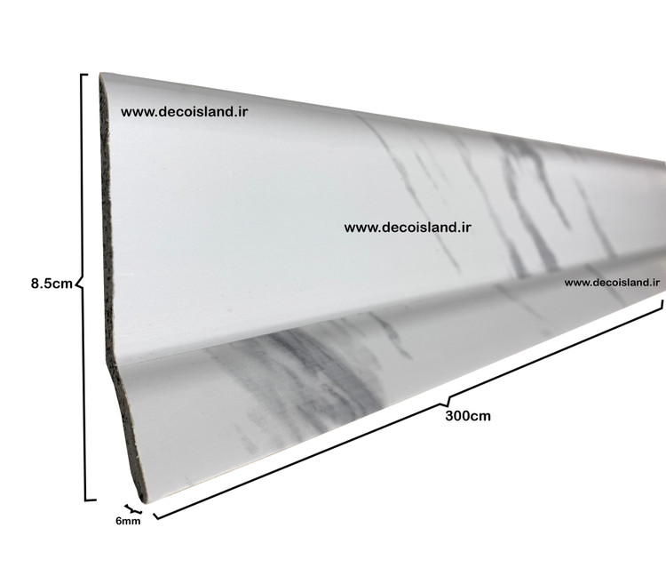 قرنیز 9 سانت pvc سفید کلکته