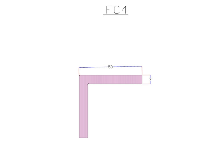 نبشی 5 سانت بهینا کد FC4-87|مدرن| کرم طرح چوب | شاخه ی 3 متری