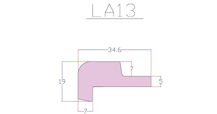 نبشی 3.5 سانت بهینا کد LA13-B60|مدرن|مشکی طلایی|شاخه ی 3 متری